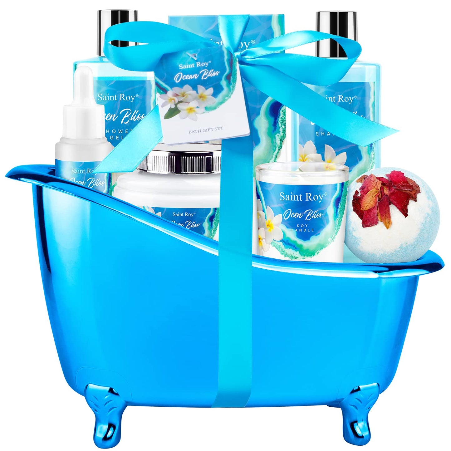 SPA Gifts for Her Gift Baskets for Women, Spa Gifts for Mom Strawberry Scent - Rich in Jojoba Oil Shea Butter with Body Lotion, Bath Bomb, Care Package, Birthday Gift