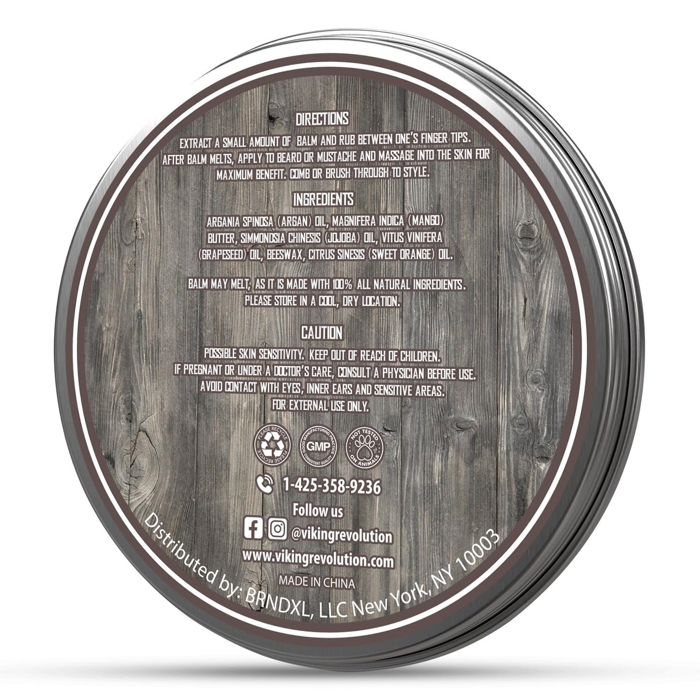 Viking Revolution Beard Care Kit for Men - Kit includes 100% Boar Beard Brush, Wooden Comb, Beard Balm, Beard Oil, Beard & Mustache Scissors in a Metal Box