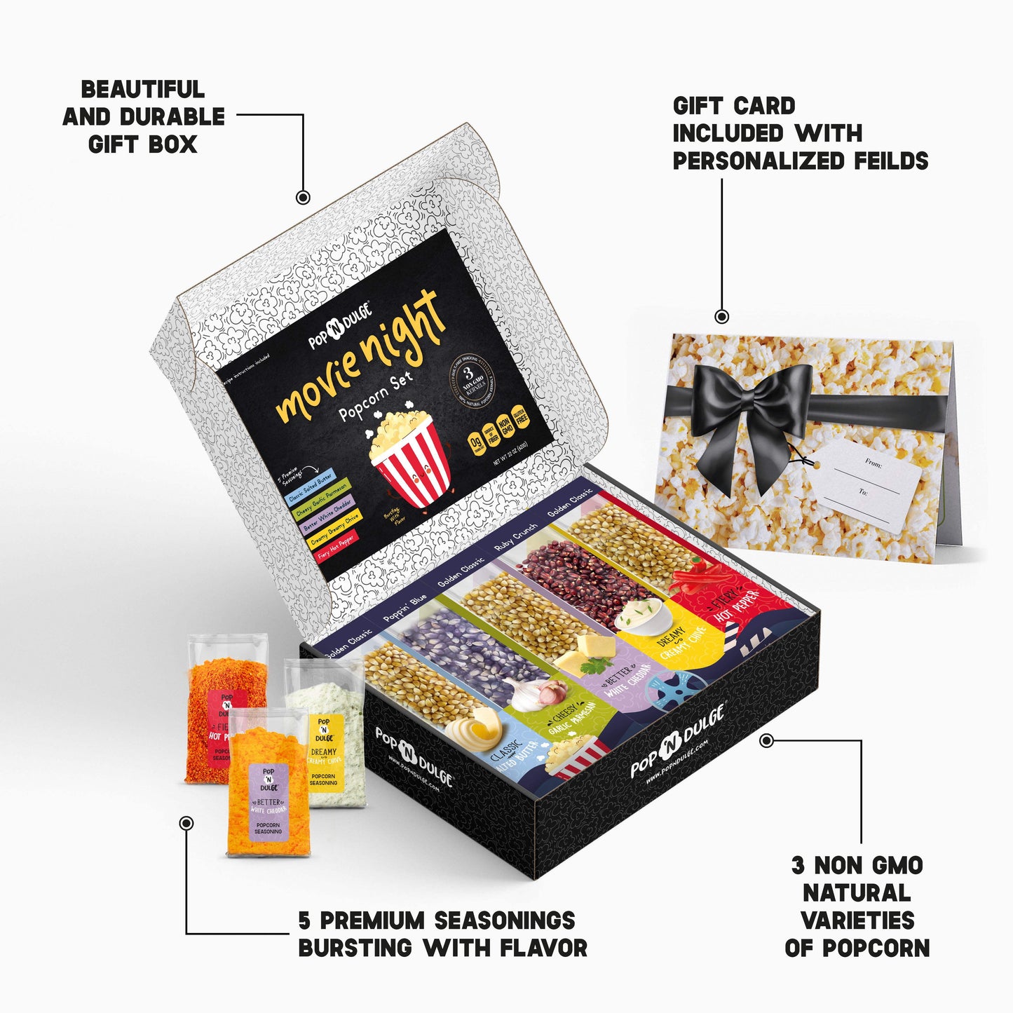Movie Night Gift Basket Popcorn Gift Set