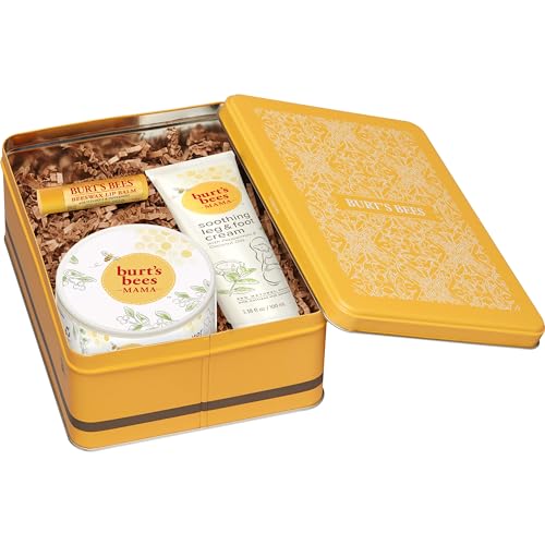 Burt's Bees Gifts Ideas - Hand Repair Set, 3 Hand Creams plus Gloves - Almond Milk, Lemon Butter Cuticle Cream, Shea Butter Repair