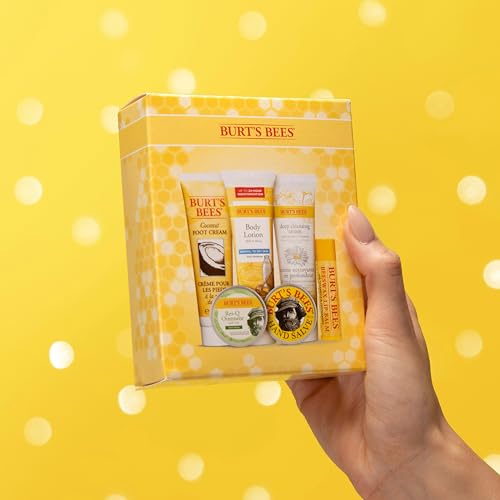 Burt's Bees Gifts Ideas - Classics Set, 6 Products in Giftable Tin – Cuticle Cream, Hand Salve, Lip Balm, Res-Q Ointment, Hand Repair and Foot Cream