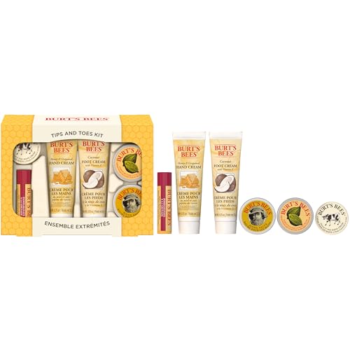 Burt's Bees Gifts Ideas - Hand Repair Set, 3 Hand Creams plus Gloves - Almond Milk, Lemon Butter Cuticle Cream, Shea Butter Repair