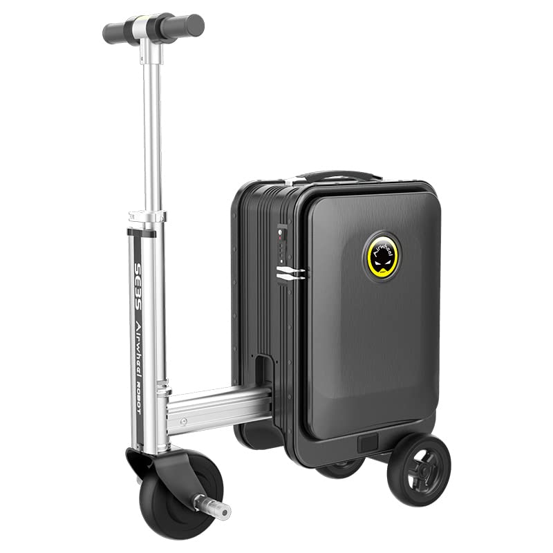 Airwheel SE3S Smart Rideable Suitcase Electric Luggage Scooter For Travel (black)