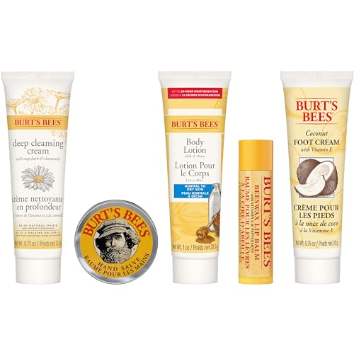 Burt's Bees Gifts Ideas - Hand Repair Set, 3 Hand Creams plus Gloves - Almond Milk, Lemon Butter Cuticle Cream, Shea Butter Repair