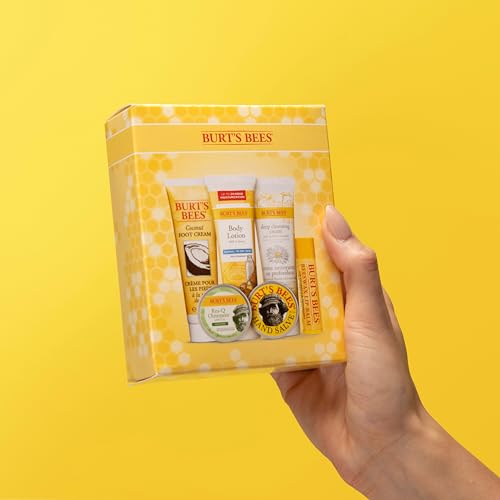 Burt's Bees Gifts Ideas - Hand Repair Set, 3 Hand Creams plus Gloves - Almond Milk, Lemon Butter Cuticle Cream, Shea Butter Repair