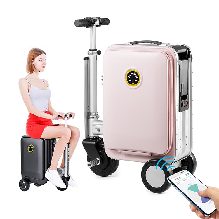 Airwheel SE3S Smart Rideable Suitcase Electric Luggage Scooter For Travel (black)