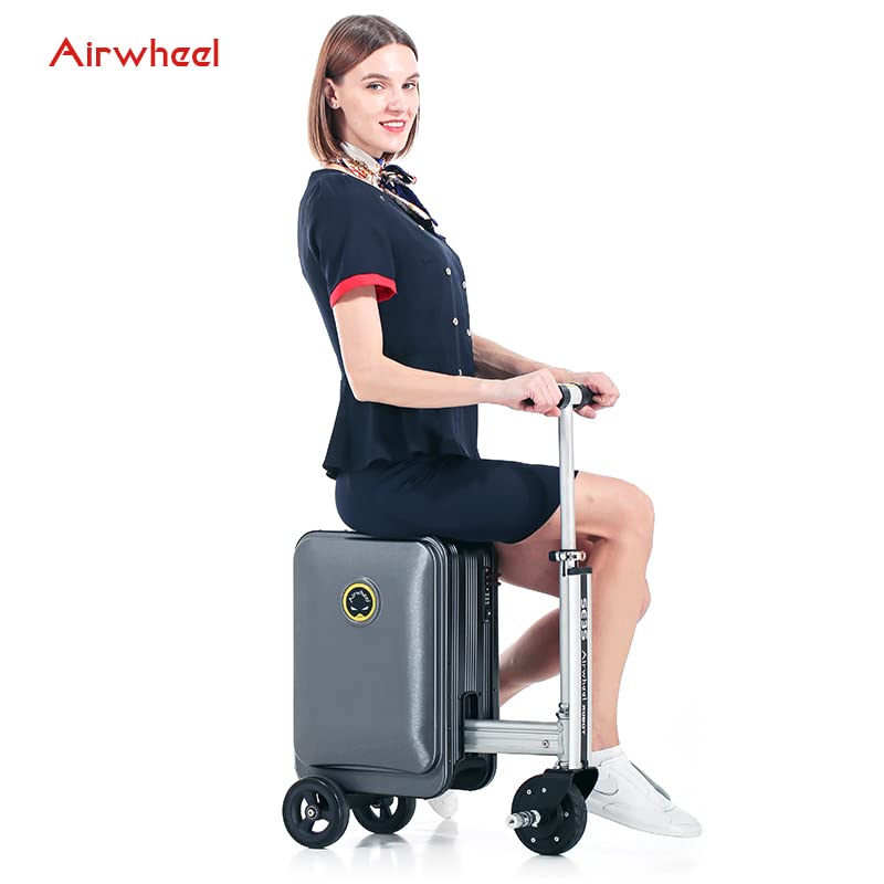 Airwheel SE3S Smart Rideable Suitcase Electric Luggage Scooter For Travel (black)