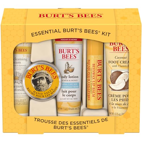 Burt's Bees Gifts Ideas - Classics Set, 6 Products in Giftable Tin – Cuticle Cream, Hand Salve, Lip Balm, Res-Q Ointment, Hand Repair and Foot Cream