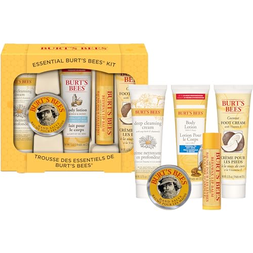 Burt's Bees Gifts Ideas - Classics Set, 6 Products in Giftable Tin – Cuticle Cream, Hand Salve, Lip Balm, Res-Q Ointment, Hand Repair and Foot Cream