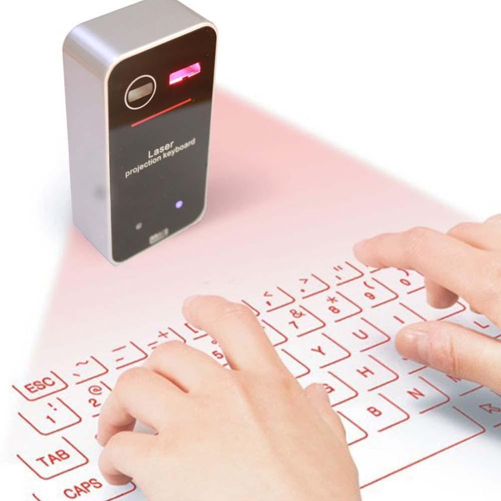 AGS Wireless Laser Projection Bluetooth Virtual Keyboard for Iphone, Ipad, Smartphone and Tablets