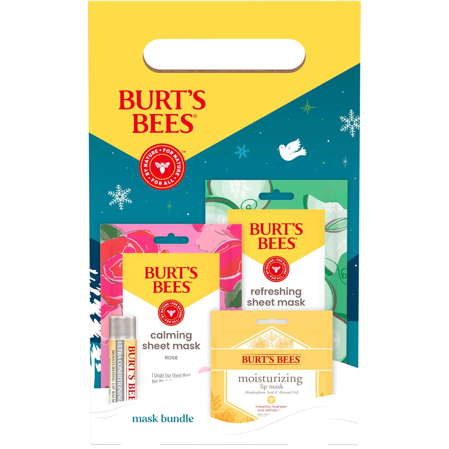 Burt's Bees Gifts Ideas - Hand Repair Set, 3 Hand Creams plus Gloves - Almond Milk, Lemon Butter Cuticle Cream, Shea Butter Repair