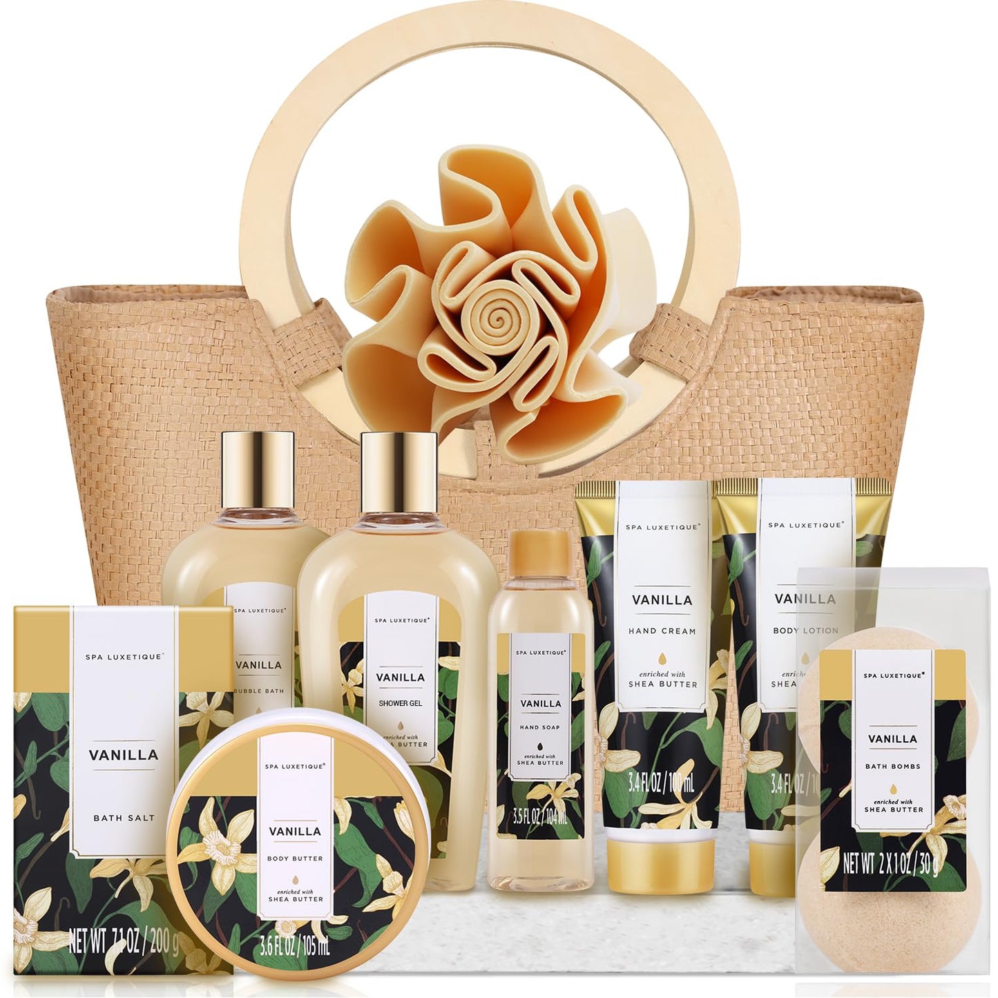 Spa Luxetique Gift Baskets for Women, Spa Gifts for Women - 10pcs Lavender Gift Sets with Body Lotion, Bubble Bath, Relaxing Bath Sets for Women, Christmas Gifts for Women, Mothers Day Gifts for Mom