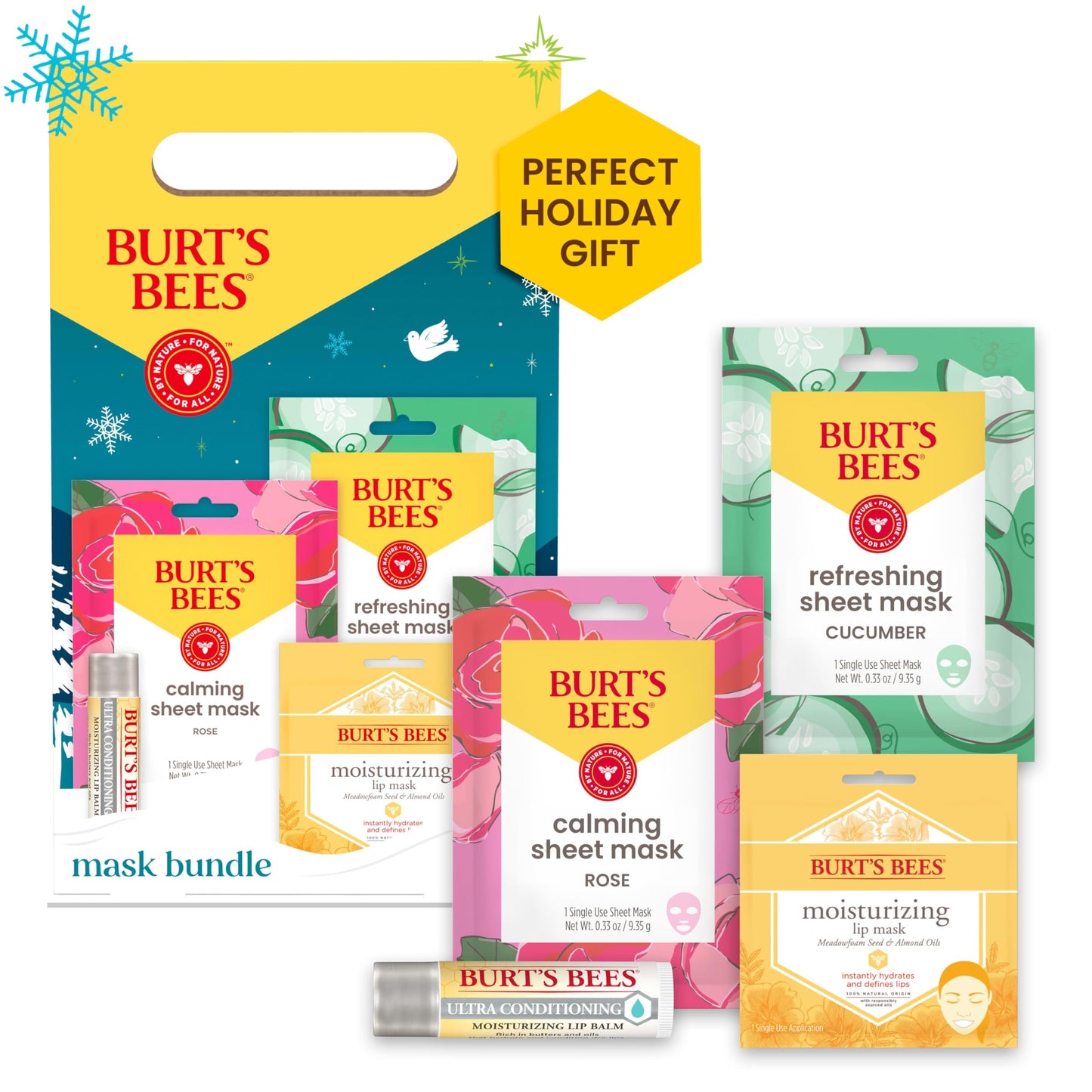 Burt's Bees Gifts Ideas - Hand Repair Set, 3 Hand Creams plus Gloves - Almond Milk, Lemon Butter Cuticle Cream, Shea Butter Repair