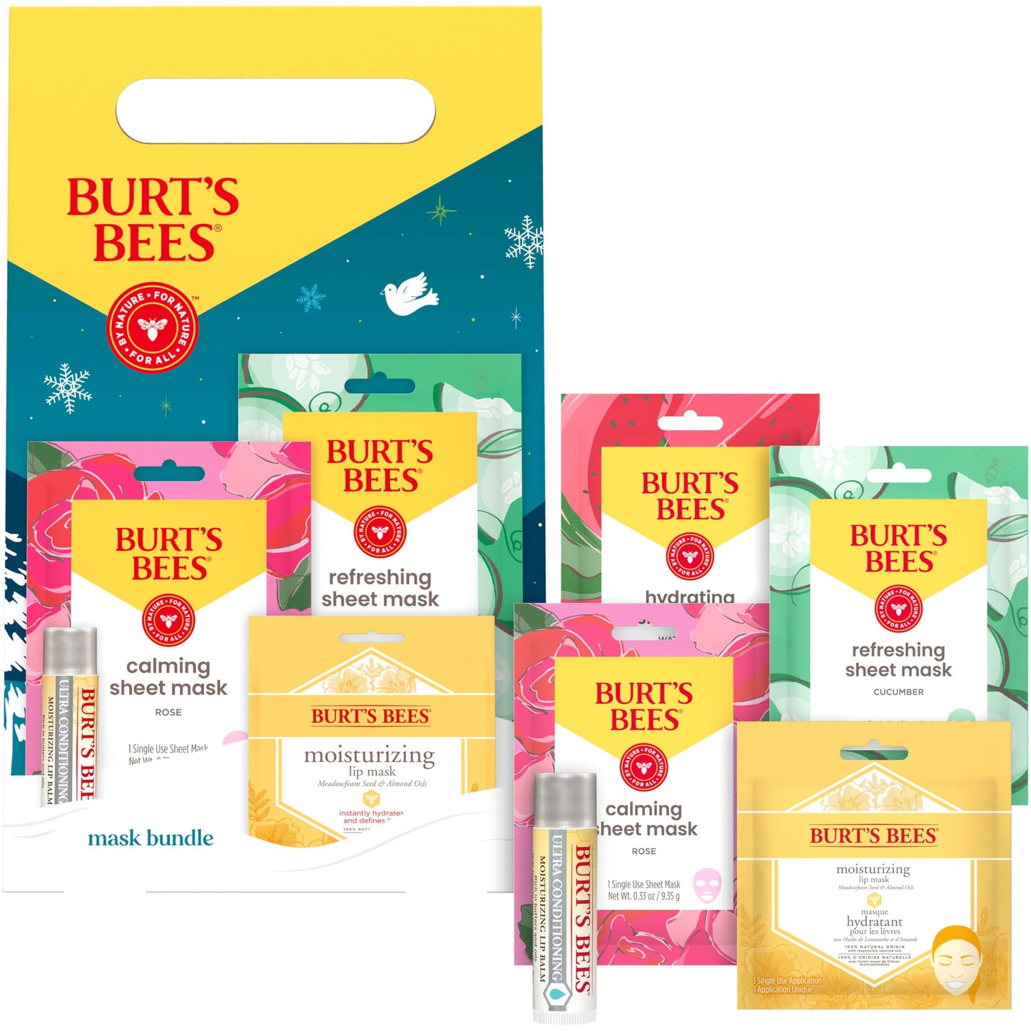 Burt's Bees Gifts Ideas - Hand Repair Set, 3 Hand Creams plus Gloves - Almond Milk, Lemon Butter Cuticle Cream, Shea Butter Repair