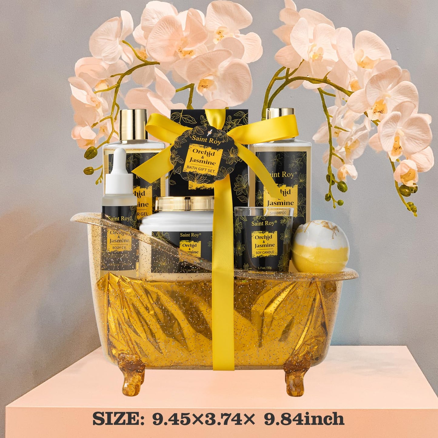 SPA Gifts for Her Gift Baskets for Women, Spa Gifts for Mom Strawberry Scent - Rich in Jojoba Oil Shea Butter with Body Lotion, Bath Bomb, Care Package, Birthday Gift