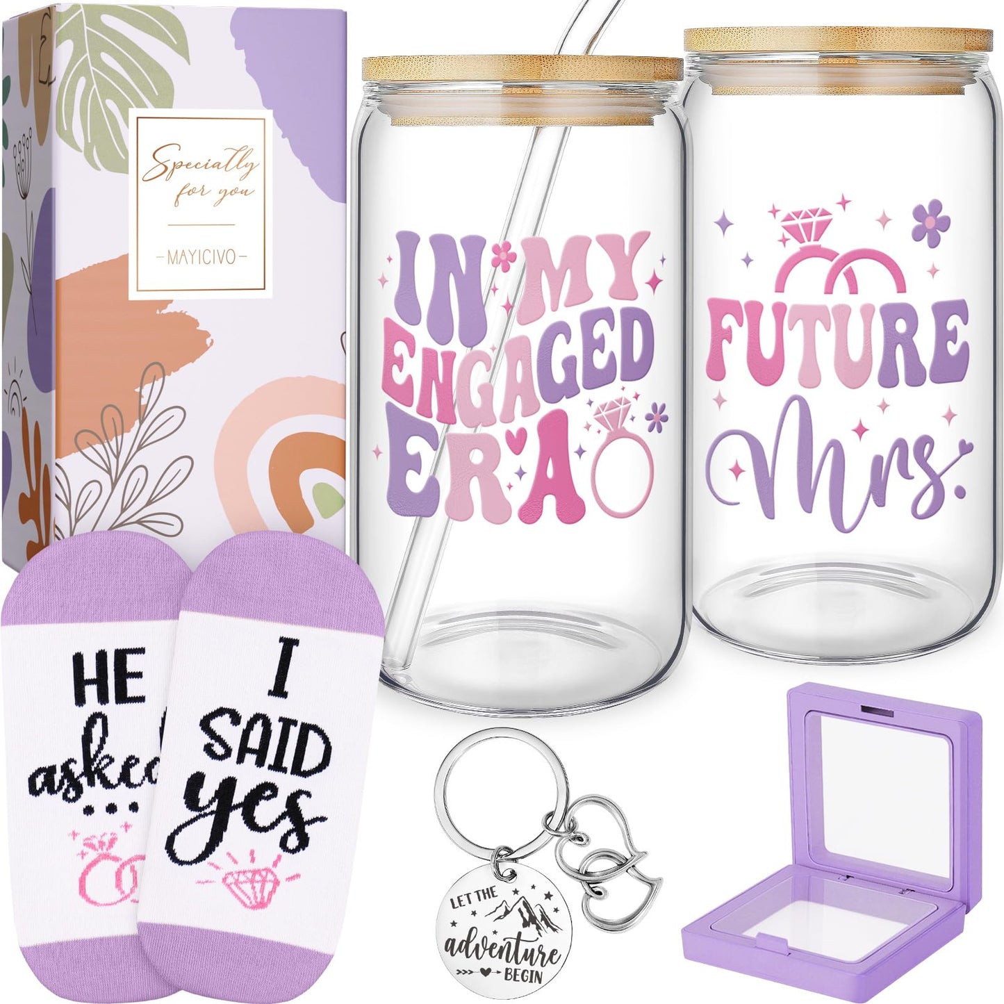 Birthday Gifts for Women Friendship, Get Well Soon Gifts for Women Care Package Inspirational Thinking of You Gifts Self Care Gifts, Unique Gifts for Mom Her Friends Sister Wife w/ 16Oz Can Glass Cup