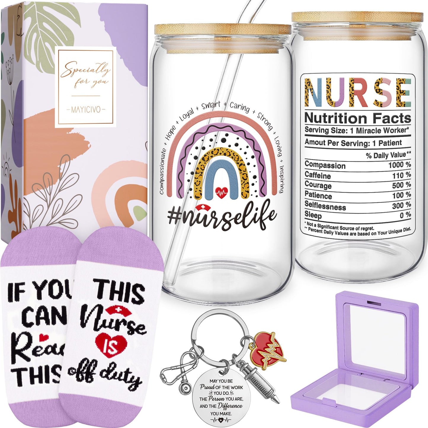 Birthday Gifts for Women Friendship, Get Well Soon Gifts for Women Care Package Inspirational Thinking of You Gifts Self Care Gifts, Unique Gifts for Mom Her Friends Sister Wife w/ 16Oz Can Glass Cup