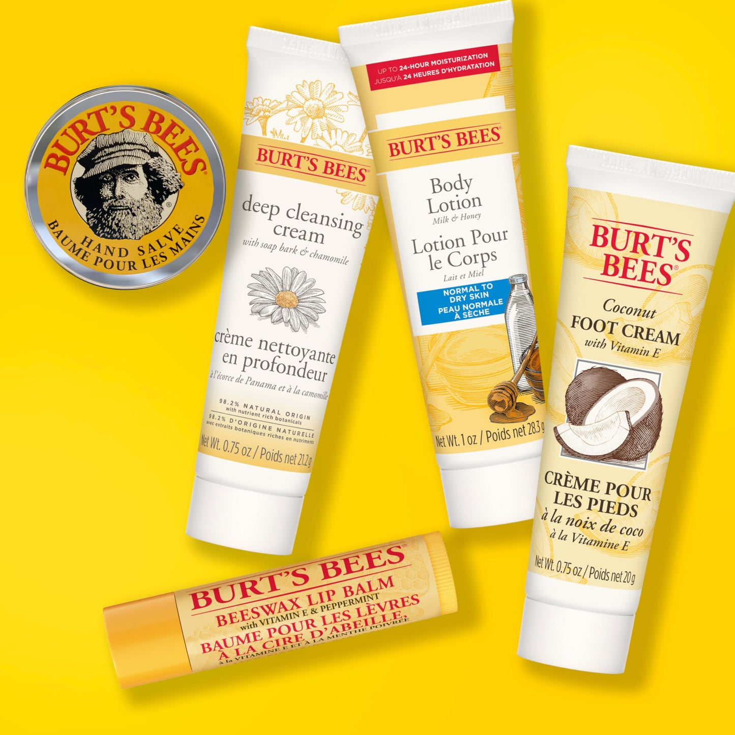 Burt's Bees Gifts Ideas - Classics Set, 6 Products in Giftable Tin – Cuticle Cream, Hand Salve, Lip Balm, Res-Q Ointment, Hand Repair and Foot Cream