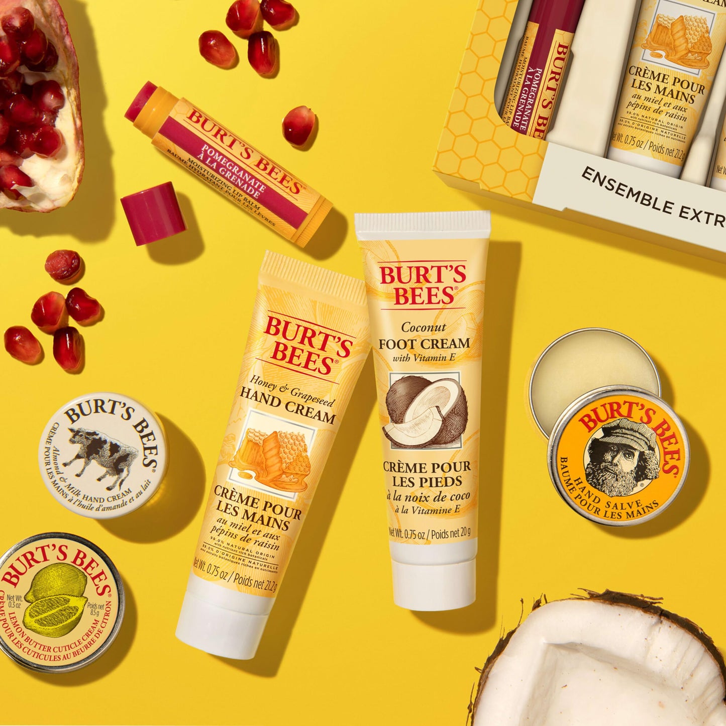 Burt's Bees Gifts Ideas - Hand Repair Set, 3 Hand Creams plus Gloves - Almond Milk, Lemon Butter Cuticle Cream, Shea Butter Repair