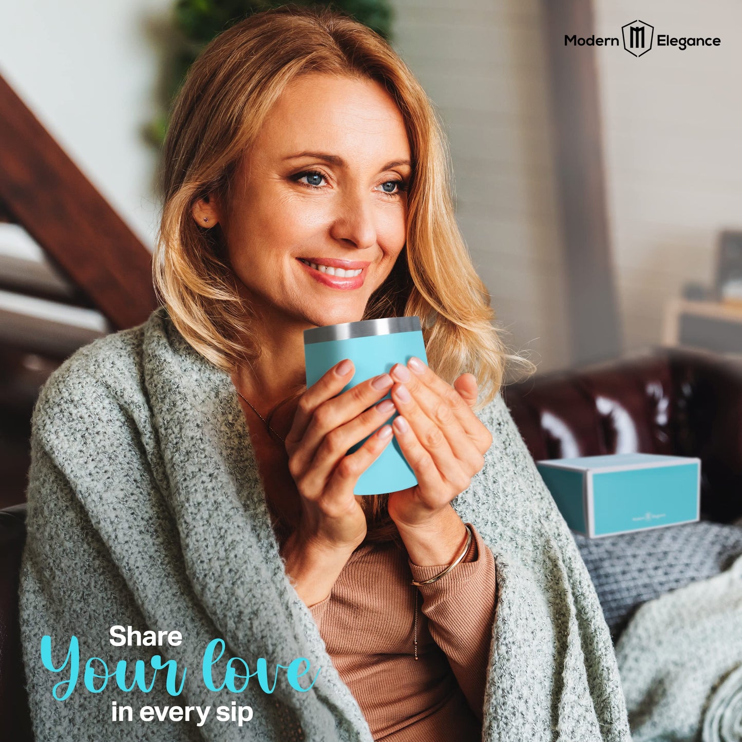 Tea Gift Sets for Tea Lovers Women and Men | Tea Gifts | Tea Gift Set | Tea Sets for Women | Stainless Steel Tumbler | 15 Unique Teas | 10 Honey Straws | Gift Box Tea Set (Teal)