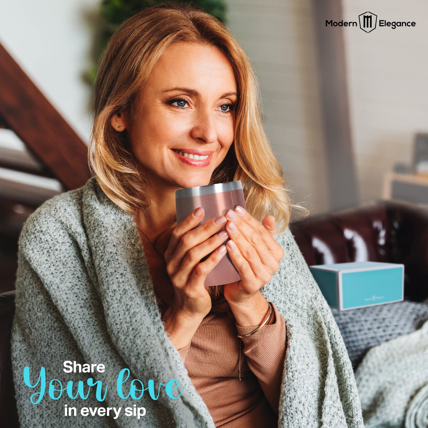 Tea Gift Sets for Tea Lovers Women and Men | Tea Gifts | Tea Gift Set | Tea Sets for Women | Stainless Steel Tumbler | 15 Unique Teas | 10 Honey Straws | Gift Box Tea Set (Teal)