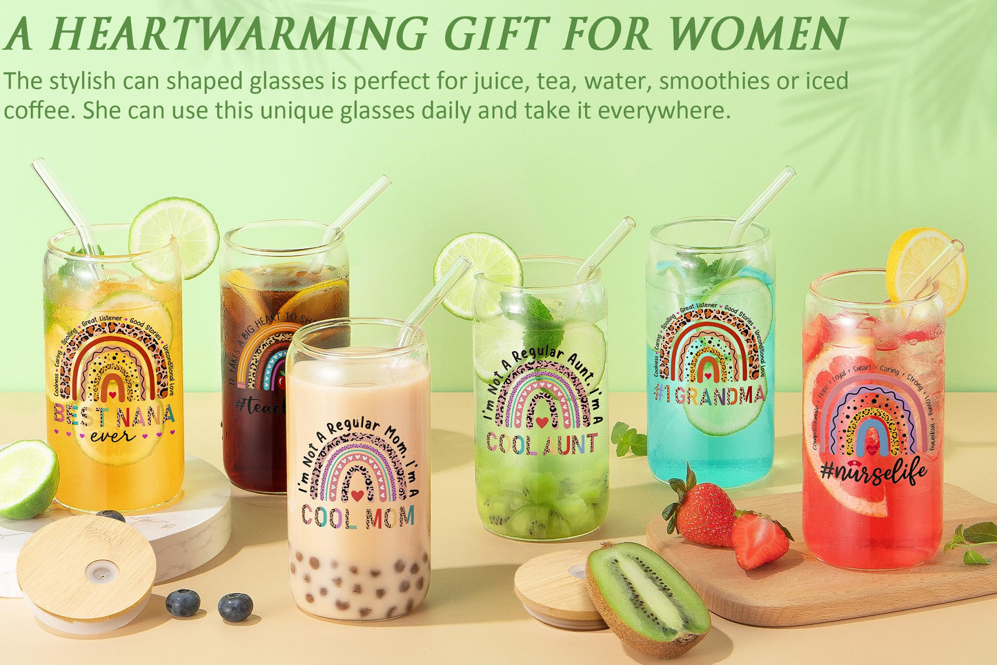 Birthday Gifts for Women Friendship, Get Well Soon Gifts for Women Care Package Inspirational Thinking of You Gifts Self Care Gifts, Unique Gifts for Mom Her Friends Sister Wife w/ 16Oz Can Glass Cup